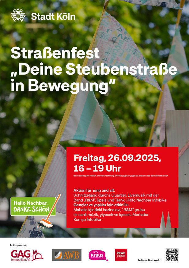 Poster Straßenfest »Steubenstraße in Bewegung« 2025