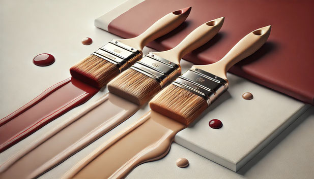 Pinceaux de peinture colorés
