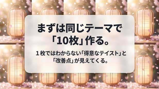 同じテーマで10枚作る