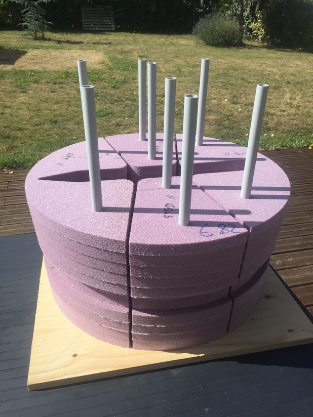 More layers of foam... halfway there