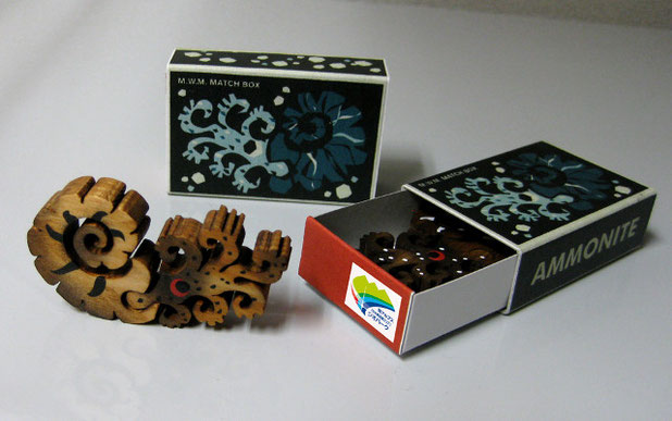 MY WOOD MONSTER #3. AMMONITE (brown)