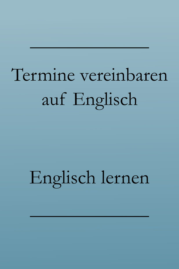 Anmeldung Englisch