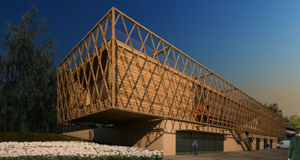 wettbewerb st. gallen entwurf drahtler architekten planungsgruppe dortmund holz visualisierung