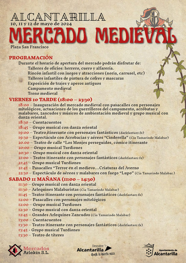 Programa del Mercado Medieval de Alcantarilla