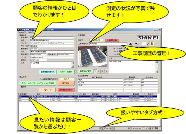 顧客管理が簡単に行えます