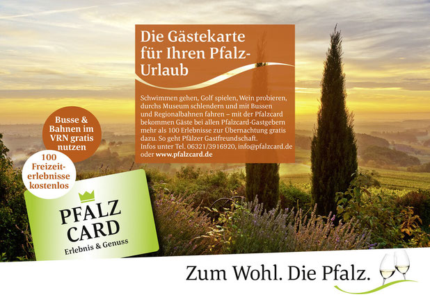 die Pfalzcard - unser Willkommensgeschenk 