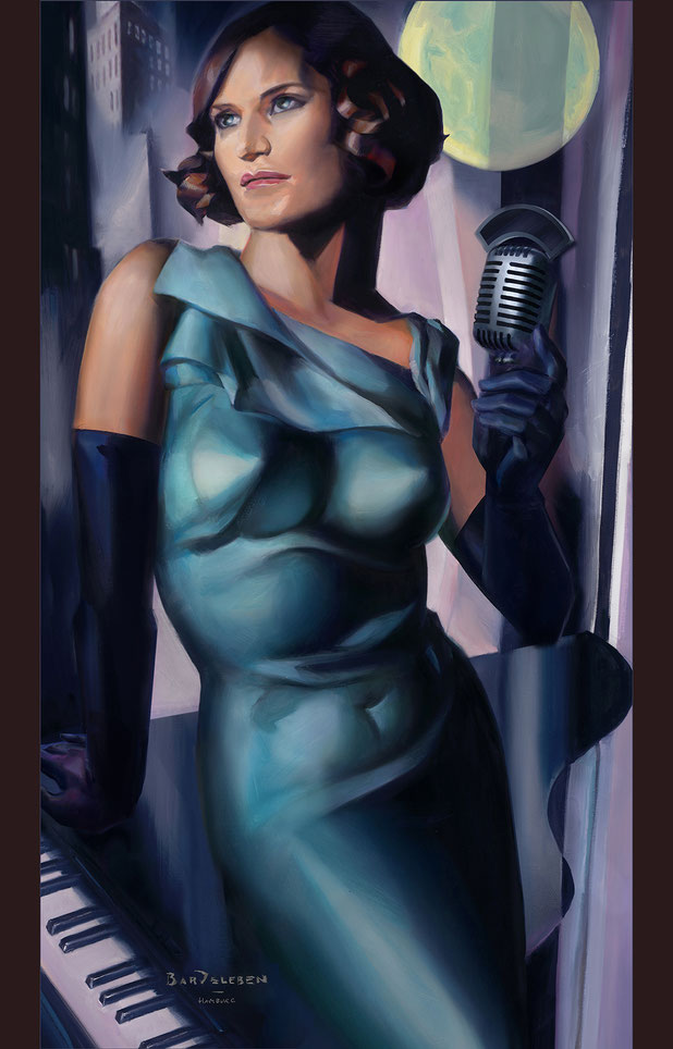 La Chanteuse    -  150 cm  x 80 cm