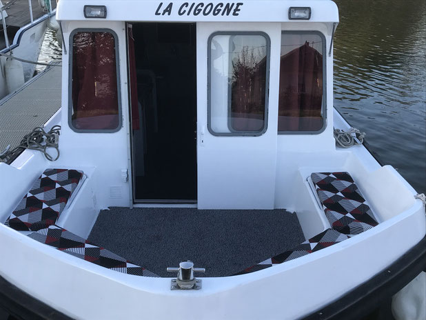 espade 850 fly restauration bateau fluvial penichette peniche LA CIGOGNE