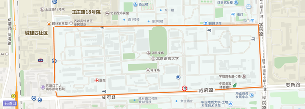 中国語学留学　北京語言大学へのアクセス方法　大学見取図