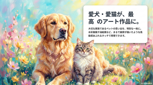 かわいいAIアート作品を作ることができます。