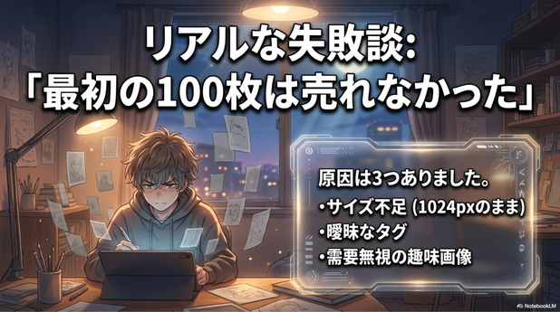私がAdobe Stockを始めた当初、  最初の１００枚を投稿したときの売上はゼロでした。