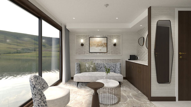 Master-Suite an Bord der VIVA Beyond ©VIVA Cruises
