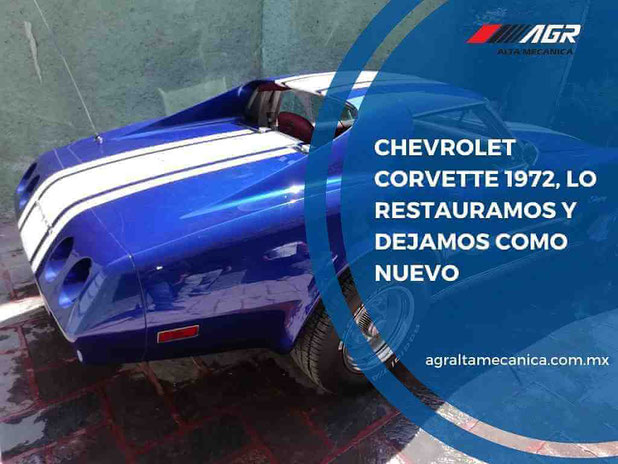 chevrolet corvette 1972 - restauración de autos clásicos y antiguos