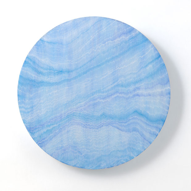 「Traces of Time_2」 S6 号Φ41cm/ アクリル絵具、綿布、木製パネル