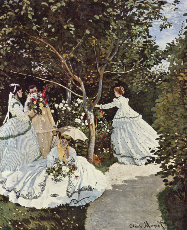 クロード・モネ《庭園と女性たち》,1866年