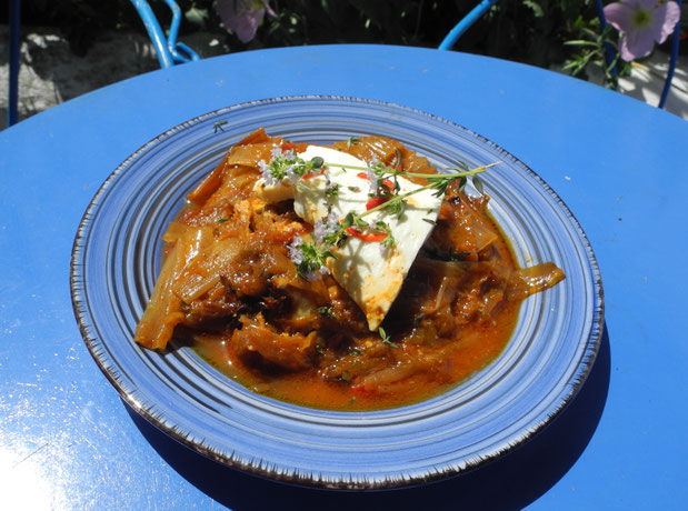 Lauch mit Spiegelei und Feta-Rezept