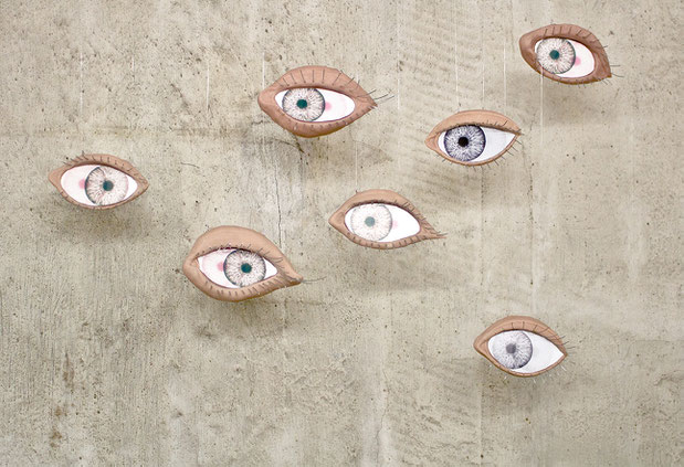 Michaela Hanemann | Oculi grex – Augenschwarm | 2024 | Kinetische Installation