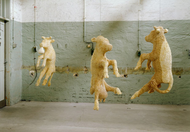 TRIPLE OF COWS 2003 | Pappelholz | H:120 cm