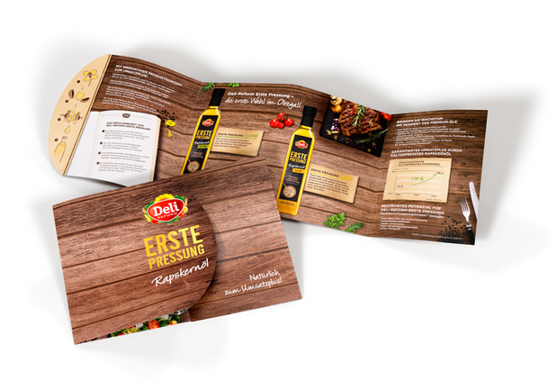 DELI - Erste Pressung - Rapskernoele - Tray zur neuen Verpackung - Retail Design - DesignKis 2015
