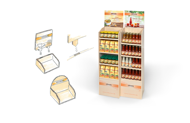NATURATA - Displays für die neue Produktlinie - Saucen und Brühen - Retail Design - DesignKis - 2014