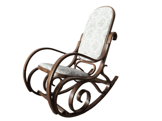 SEDIA A DONDOLO IN FAGGIO CURVATO EPOCA XX SECOLO FRANCIA PERFETTA