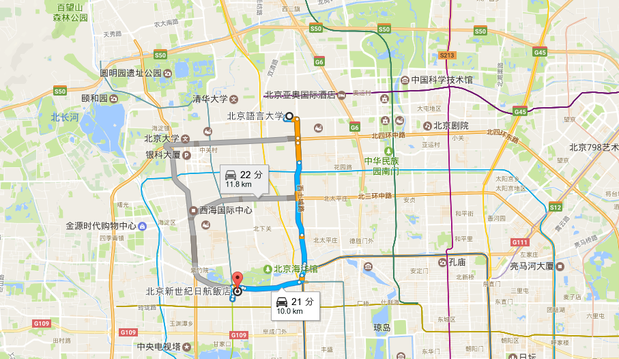 中国語学留学　北京語言大学　北京ニッコーホテルからのアクセス方法
