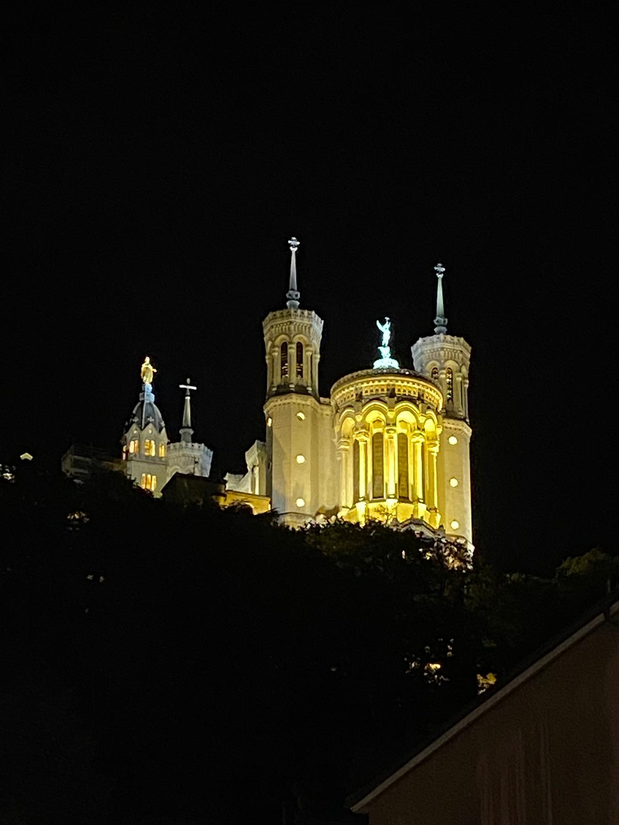 One of the many beautiful cathedrals in Lyon, France