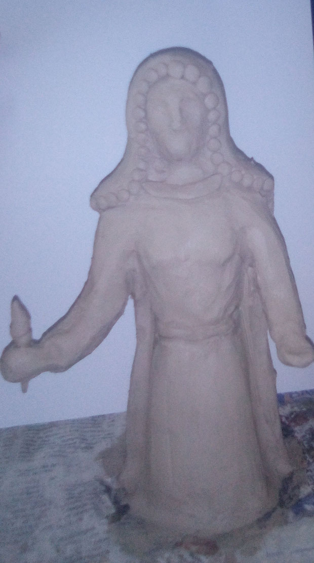 Mori entouré de sa cape de lumière des étoiles. style antique gaulois.
