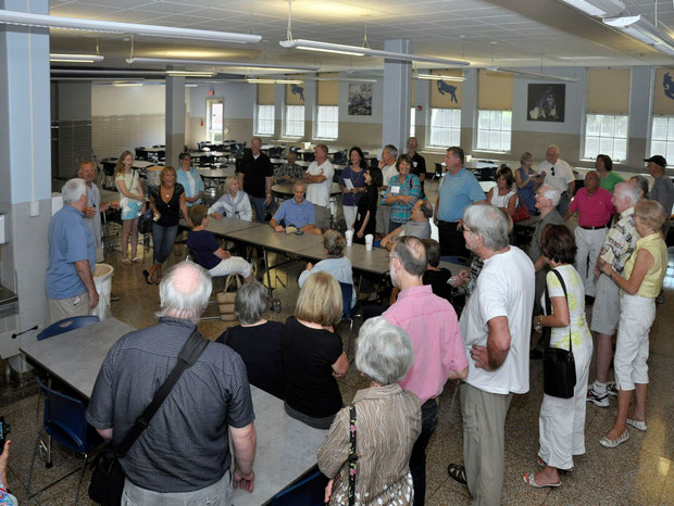 In the cafeteria