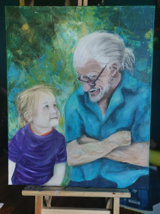 Grossvater & Enkel Acryl 