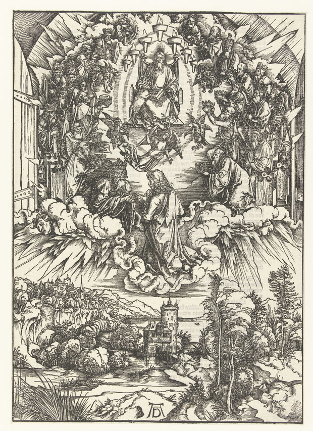 Dürer, Apokalypse, Gott und die 24 Ältesten