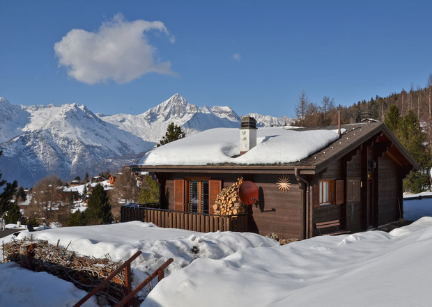 chalet, dunja, winter, sneeuw, Bürchen, Wallis, Zwitserland, vakantie, skiën, vakantiehuis,  