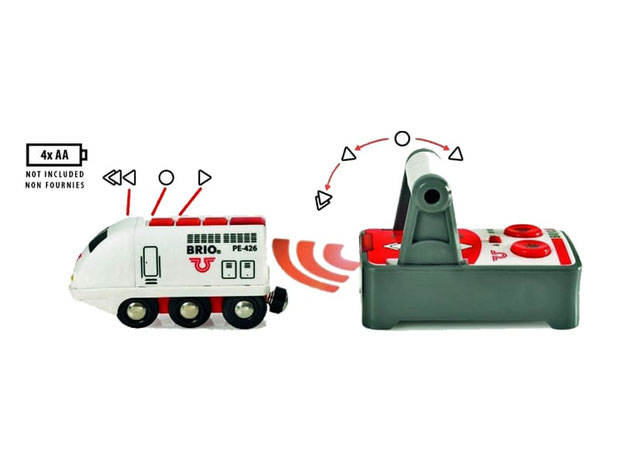 Im Brio Paket hat es eine Batterielok die ferngesteuert werden kann.