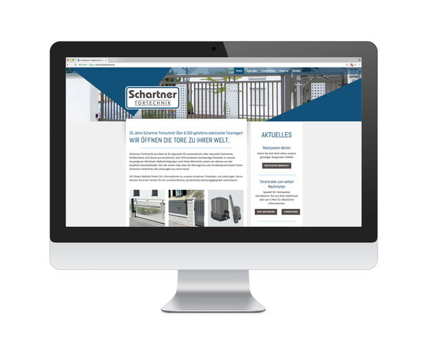 Schartner Tortechnik neue Website / Homepage erstellt von MAXSELLS Werbeagentur Wels