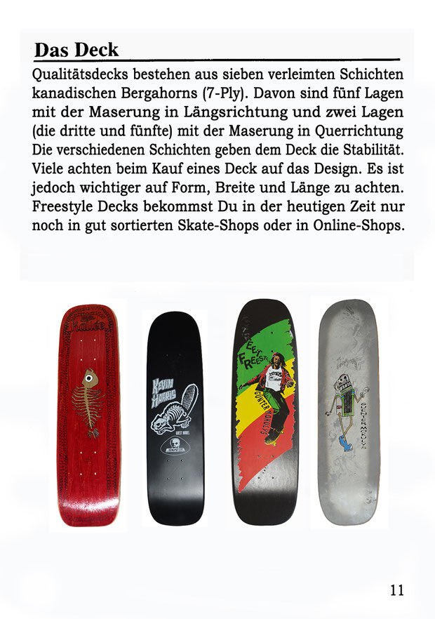 Skateboard Freestyle Decks.
