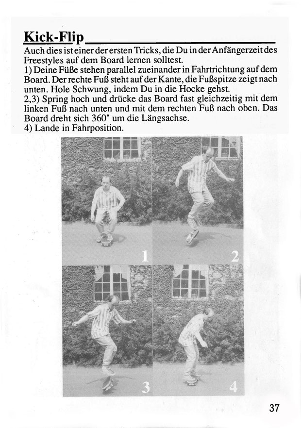 Herrman Finkmann. Münster 1987. Trick: Kickflip.