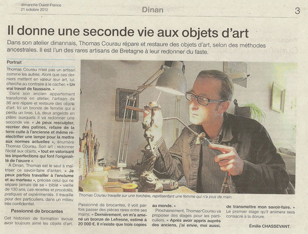 Ouest-France du 21 octobre 2012