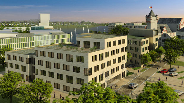 Hafentor phoenixsee dortmund hörde drahtler architekten dortmund planungsgruppe visualisierung architektur