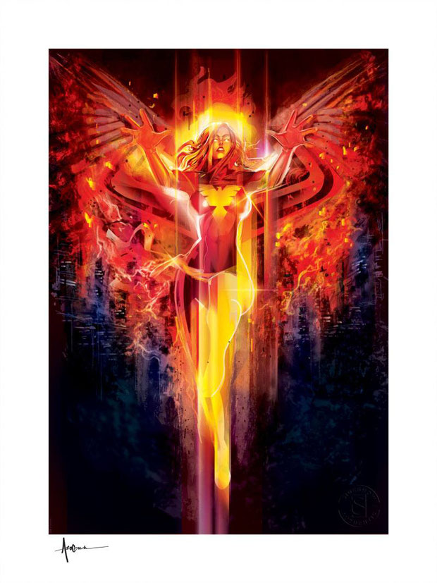 Dark Phoenix Fine Art Print Marvel Comics 46 x 61cm ungerahmt Kunstdruck Sideshow