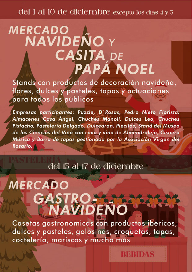 Mercado Navideño Cabalgata de Reyes Pista de Hielo Parque Infantil