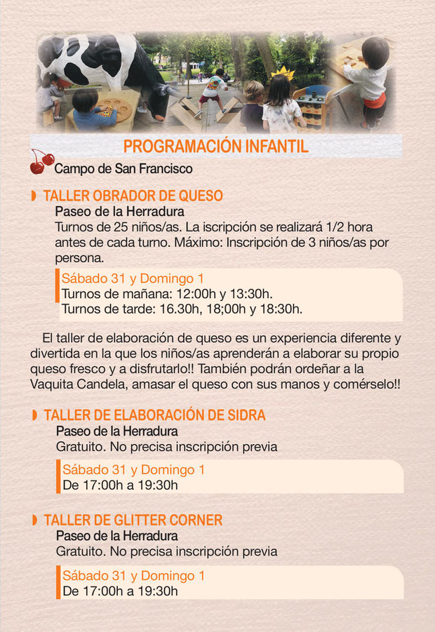 Programa de la Feria de la Ascension en Oviedo