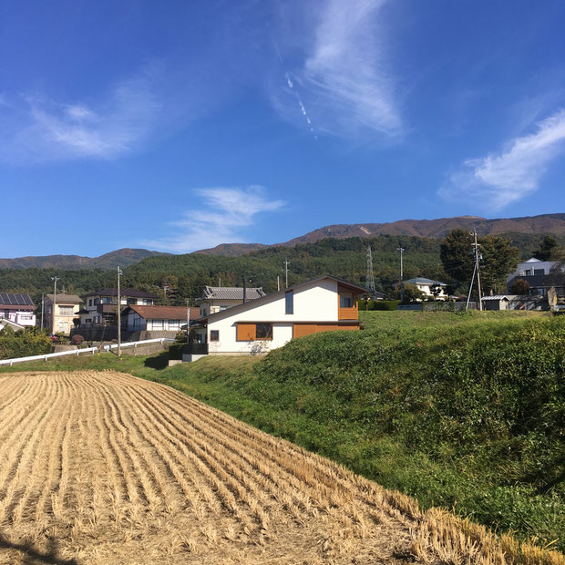 長野県　松本市　建築家　news設計室　丸山和男　住宅設計　インナーデッキ　ガラリ戸　猫と暮らす家　一年点検