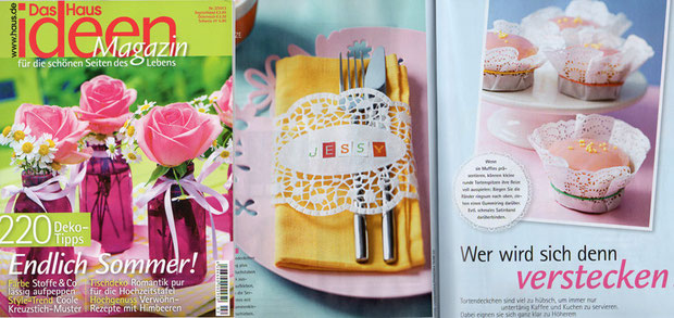 Wohnideen, Dekoidee, Tischdekoration, Bastelidee, Spitzendeckchen, Kaffeetafel