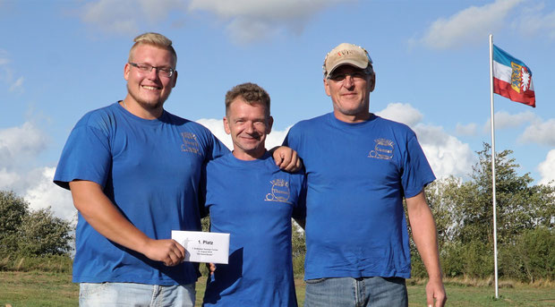 Turniersieger Breklumer Sommer-Turnier 2018 - v.l.: Henrik Hartwig, Thomas Schmidt und Gunnar Jensen