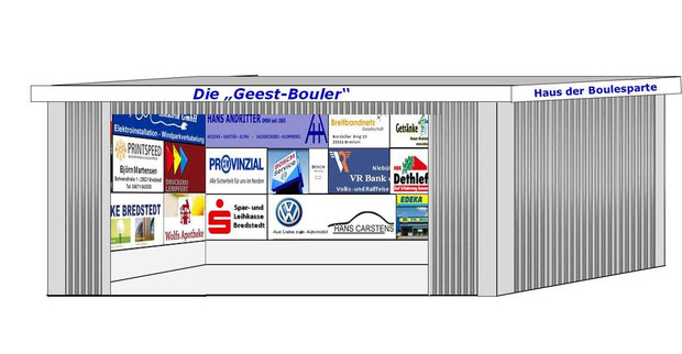 Entwurf des "Hauses der Geest-Bouler" mit Werbeflächen - Entwurf: Manfred Habeni´cht