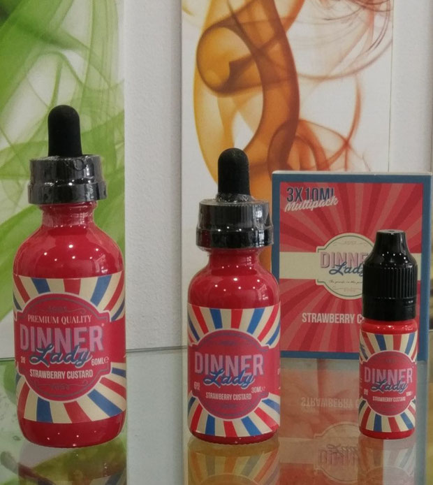 Dinner Lady - Strawberry Custard - TPD compliant - Made in UK