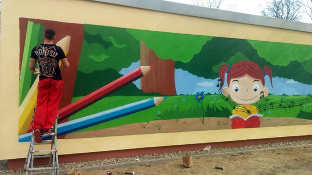 Neuruppin wandgestaltung für Fassadenwand und Objekte