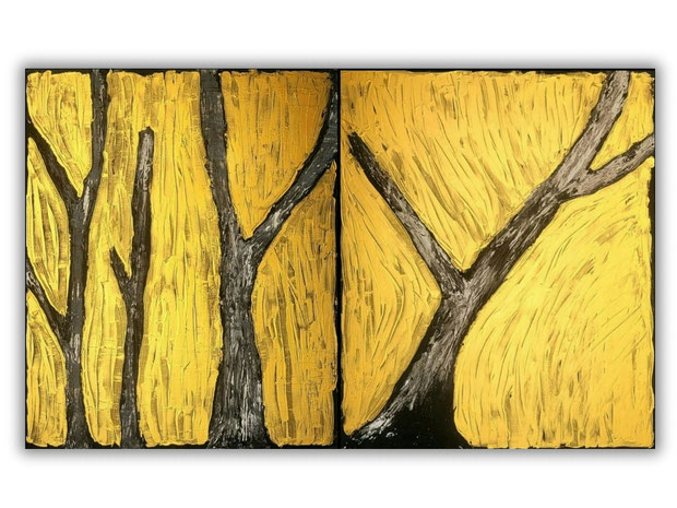  mixed media on canvas, diptych, 120 x 200 x 4 cm