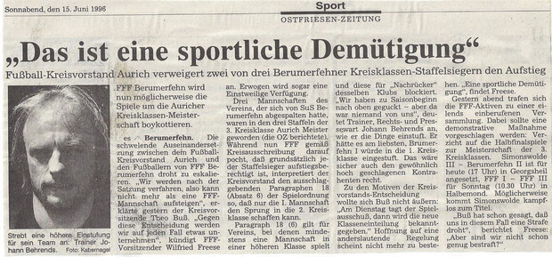 (Ostfriesen-Zeitung vom 15. Juni 1996)