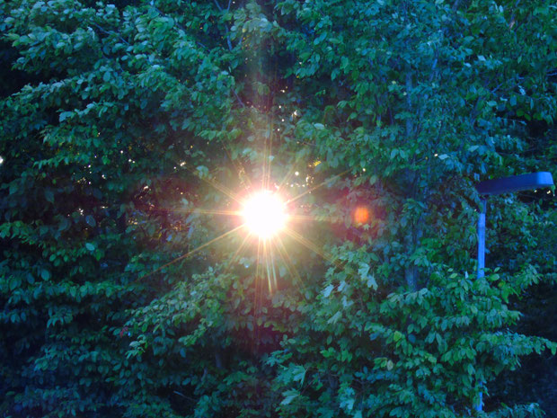 ©www.lichtwesenfotografie.com "Sonnenrad trifft Straßenlaterne" oder "Natürlich vs. künstlich"